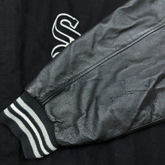 Vintage 90s Jeff Hamilton Chicago White Sox Jacket Mens 3XL Reversible Varsity MLB Baseball Leather