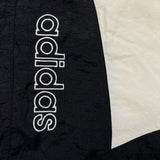 Vintage 90s Adidas Jacket Mens Black XL Full Zip Trefoil Spell Out