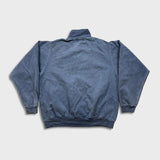 Vintage 90s Non Fiction Blank Sweatshirt Mens XL Blue 1/4 Zip Faded Pullover