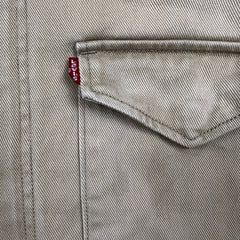 Levi's Jacket Mens Large Beige Classic Full Zip Outdoor Trucker Bomber