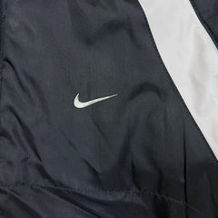 Vintage Y2K Nike Sportswear Jacket Mens Small Black Reversible Fleece Swoosh Coat