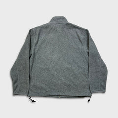 Tommy Hilfiger Fleece Mens Small Gray Spell Out Flag Full Zip Outdoor Jacket