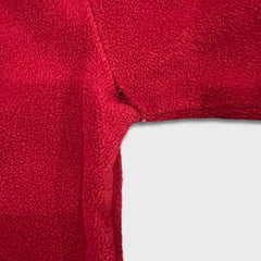 Vintage 90s Gap Fleece Mens Small Red Spell Out Distressed Pullover Jacket