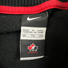 Nike Sportswear Sweatshirt Mens 2XL Black Team Canada Hockey 1/4 Zip NHL Pullover