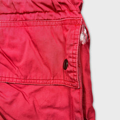 Vintage 90s Nautica Jacket Mens Large Red Full Zip Faded Outdoor Long Parka Coat