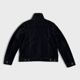 Dickies Jacket Mens Medium Black Corduroy Sherpa Workwear Button Up