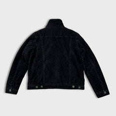 Dickies Jacket Mens Medium Black Corduroy Sherpa Workwear Button Up