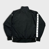 Vintage Y2K Kappa Sweatshirt Mens Medium Black 1/4 Zip Tracksuit Top Pullover