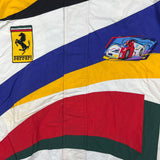 Vintage 90s Apex One Michael Schumacher NASCAR Jacket Mens XL White F-1 Ferrari 333 Scandia