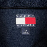 Vintage 90s Tommy Hilfiger Fleece Mens Small Blue Pullover 1/4 Zip Jacket