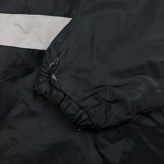 Vintage Y2K Nike Sportswear Jacket Mens Small Black Reversible Fleece Swoosh Coat